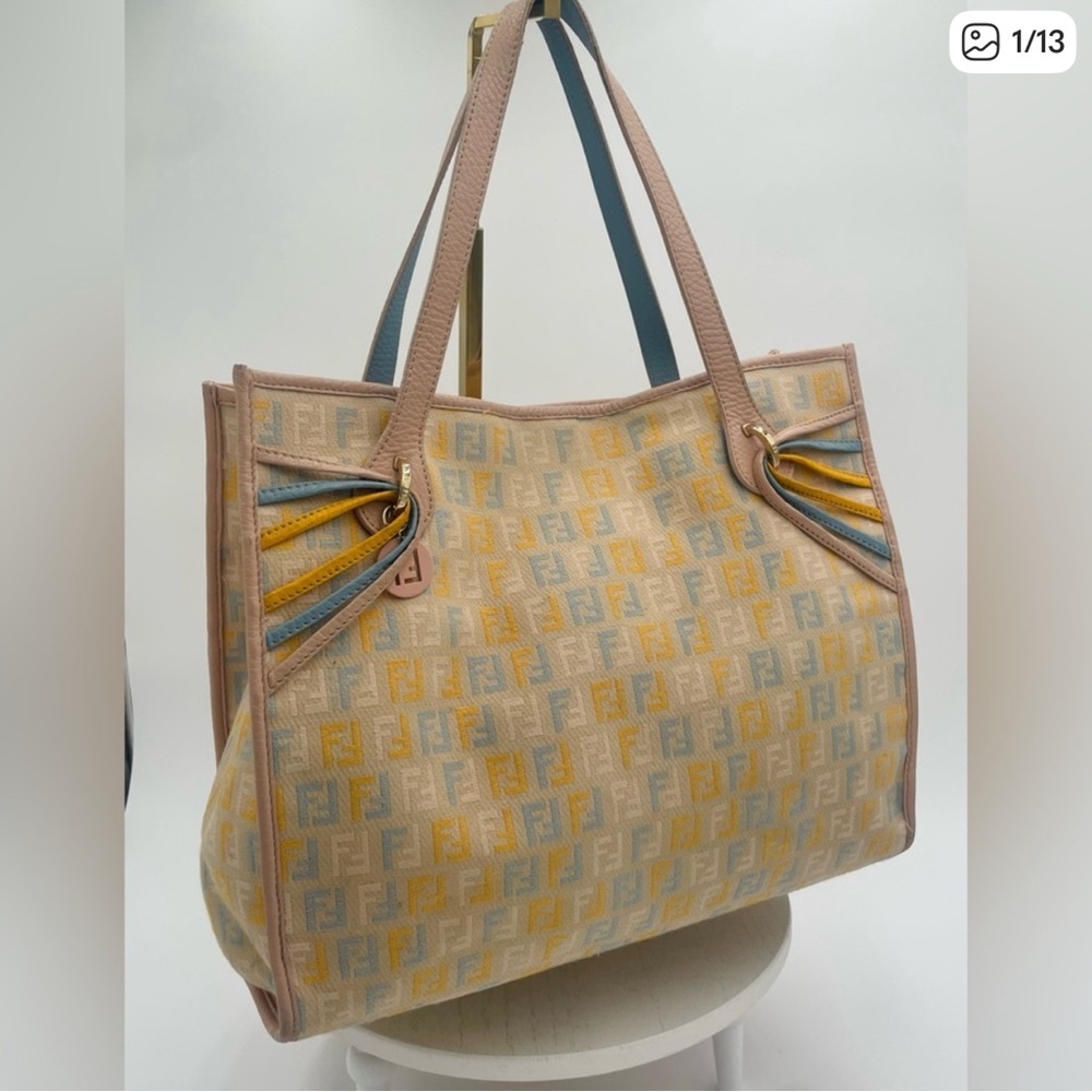 FENDI multicolor zucchino tote bag - vintage EUC